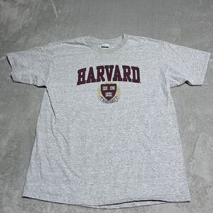 Y2K Harvard University Shirt Adult‎ XL Logo Spellout Gray School Ivy League